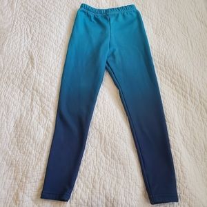 Emma & Elsa ombre girls 7/8 blue thick legging